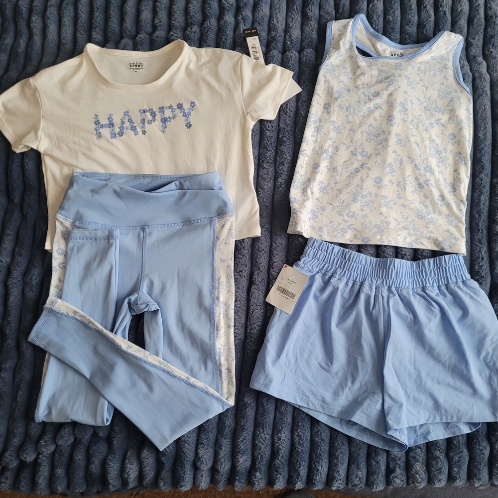 4 PC NWT Nicole Miller Sport White and Blue Kids' Set